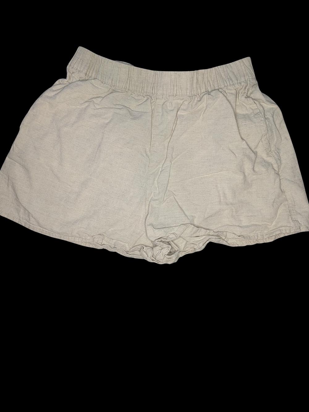 Rhythm. Women's Cream Elastic-Waist Athletic Shorts